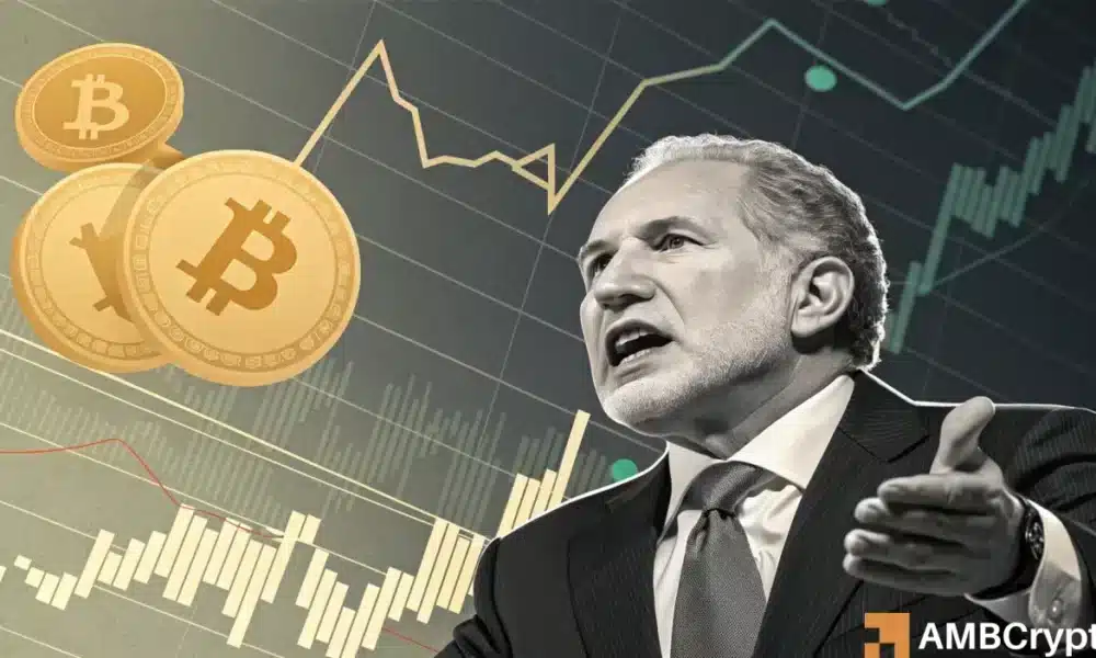 彼得·希夫 (Peter Schiff) 批评比特币相对黄金的“惊人差距”：“仅高出 2%……”