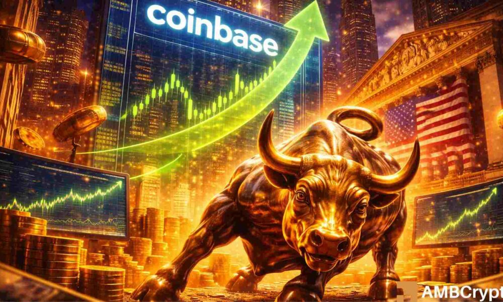 美国银行预测：Coinbase旗下加密货币COIN价格或将上涨40%，达到340美元。